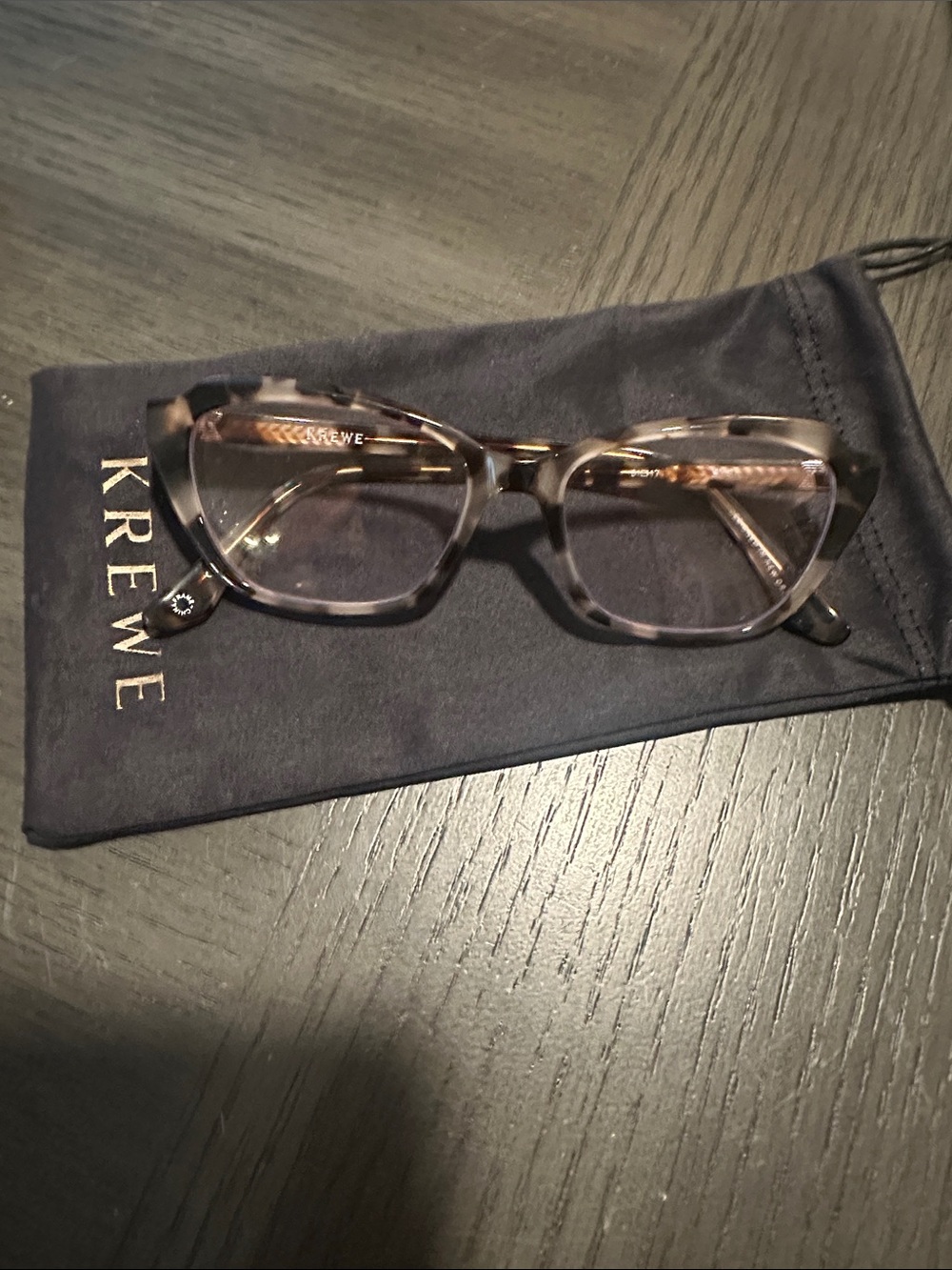 KREWE Women’s Tortoiseshell Cat-Eye Glasses - Brown and Black